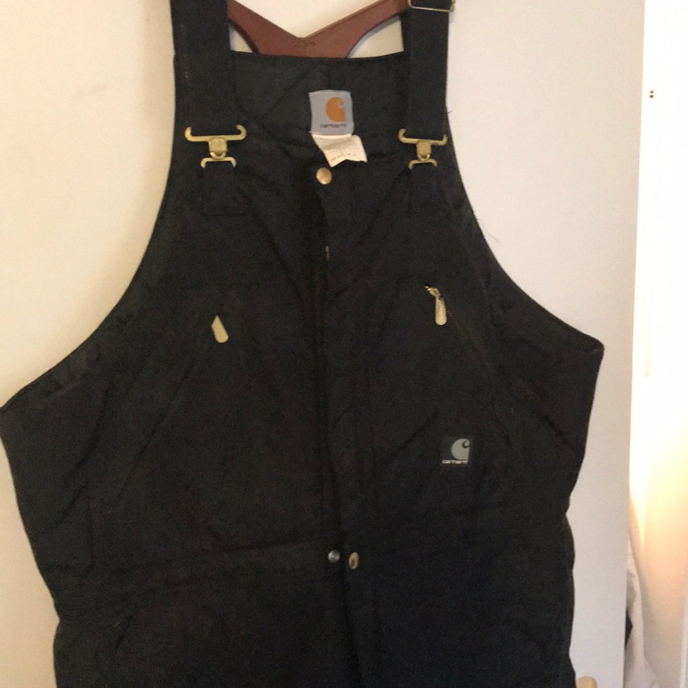 Carhartt zip to waist “biberall” quilted40x34 blk